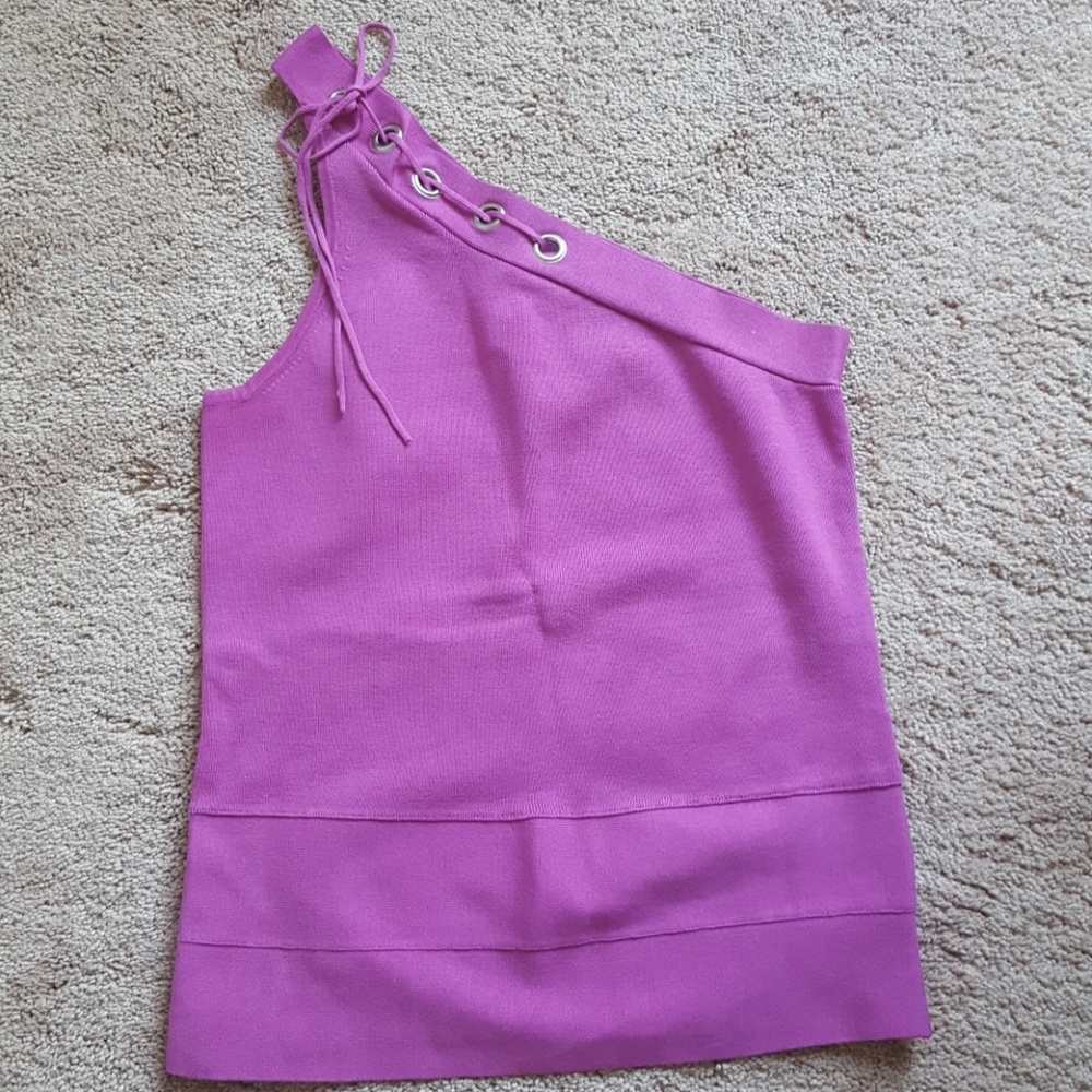 Cache one shoulder tank summer sweater